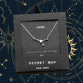 SECRET BOX_Sterling Silver Dipped CZ Cancer Zodiac Sign Pendant Necklace