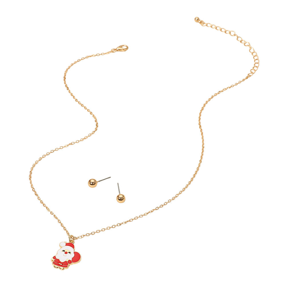 Cute Santa Claus Pendant Necklace