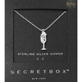 SECRET BOX_Sterling Silver Dipped CZ Stone Pearl Paved Champagne Glass Pendant Necklace