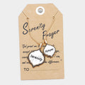 'Serenity Prayer' Moroccan Shape Metal Pendant Necklace