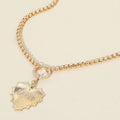 Rhinestone Paved Circle LOVE Message Accent Textured Metal Heart Pendant Necklace