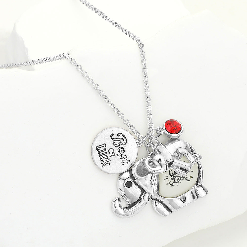 Good Luck Metal Elephant Pendant Necklace