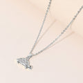 Stainless Steel Stone Paved Sea Turtle Pendant Necklace