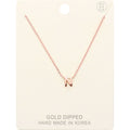 -N- Gold Dipped Initial Monogram Metal Pendant Necklace