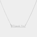 #Thank you Message Pendant Necklace