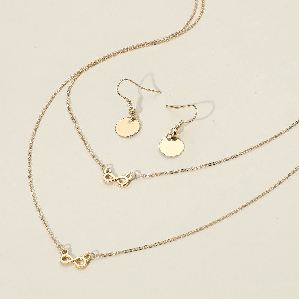 Double Layer Infinity Pendant Necklace