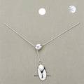 Double Metal Pendant Sliding Necklace