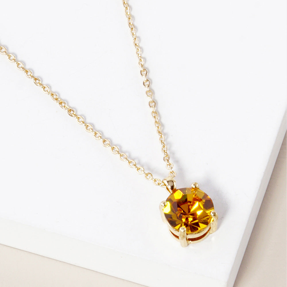 November - Birthstone Pendant Necklace