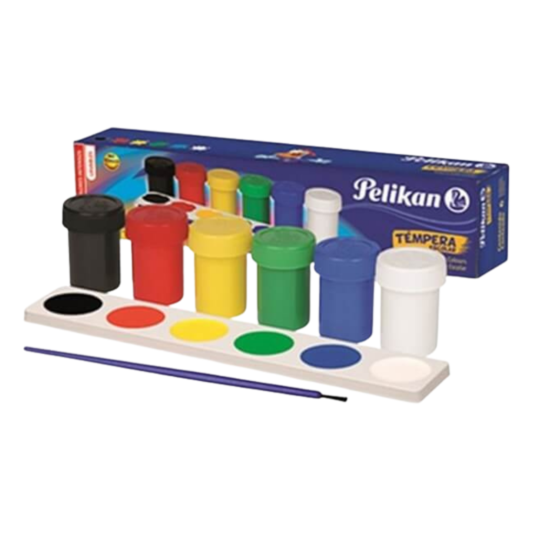 Pelikan Tempera Paint Set (6?colors + brush)