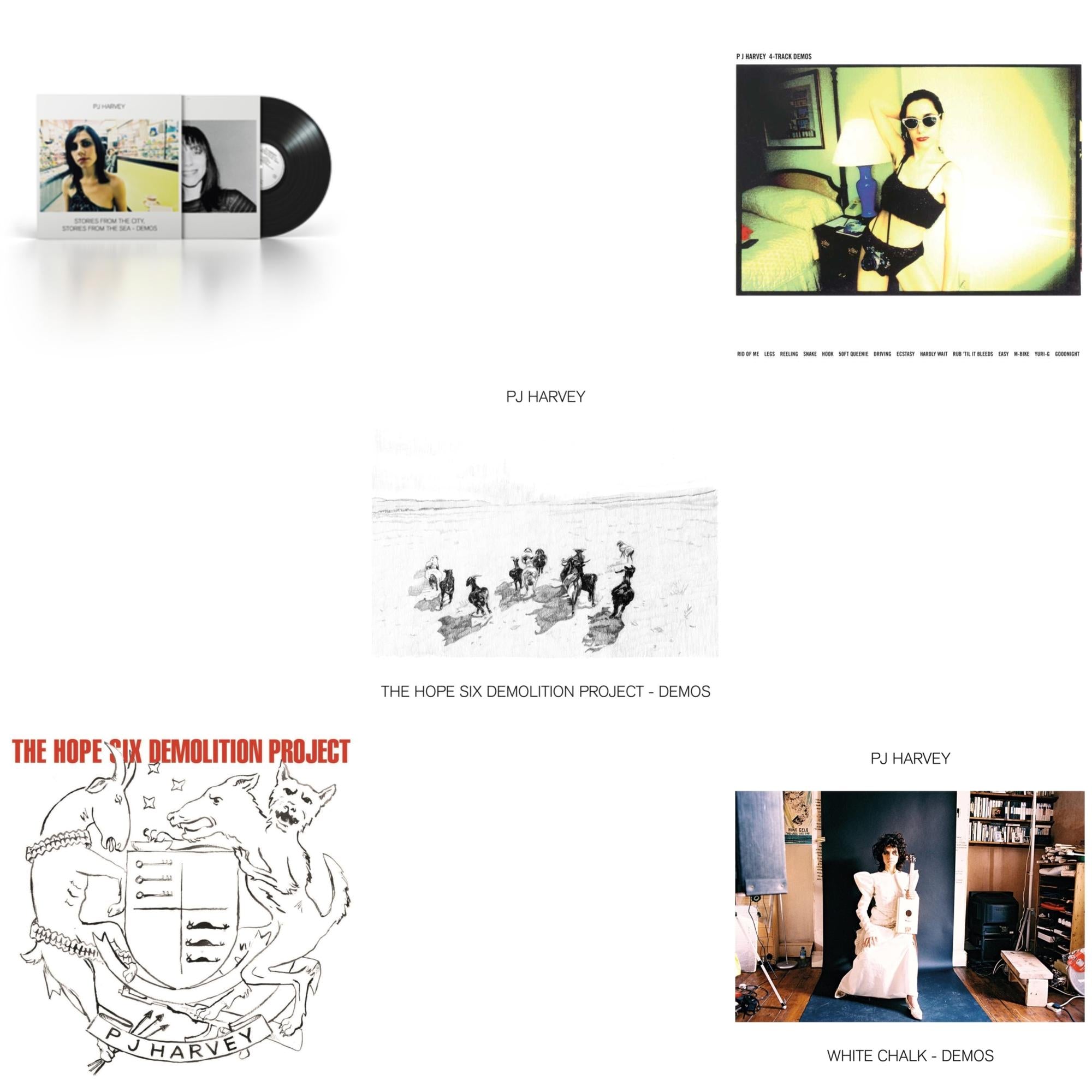 Pj Harvey - White Chalk (Demos) & Hope Six Demolition Project & Hope Six Demolition Project - Demos & 4-Track Demos & Stories From The City, Stories From The Sea - Demos - LP Vinyl Bundle