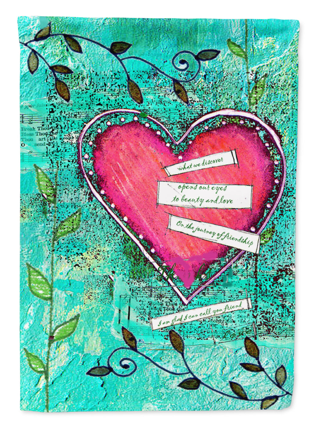 Heartfelt Wish Valentine's Day Garden Flag Mailbox Decorative Yard Banner Outside Patio Artwork for Flower Beds, Garden Size, Multicolor