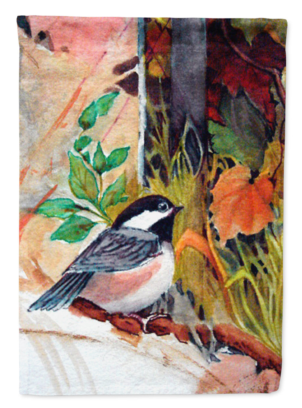 Fence Sitter Chickadee Garden Flag Mailbox Decorative Yard Banner Outside Patio Artwork for Flower Beds, Garden Size, Multicolor