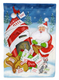 Santa Claus Mail Call Garden Flag Mailbox Decorative Yard Banner Outside Patio Artwork for Flower Beds, Garden Size, Multicolor