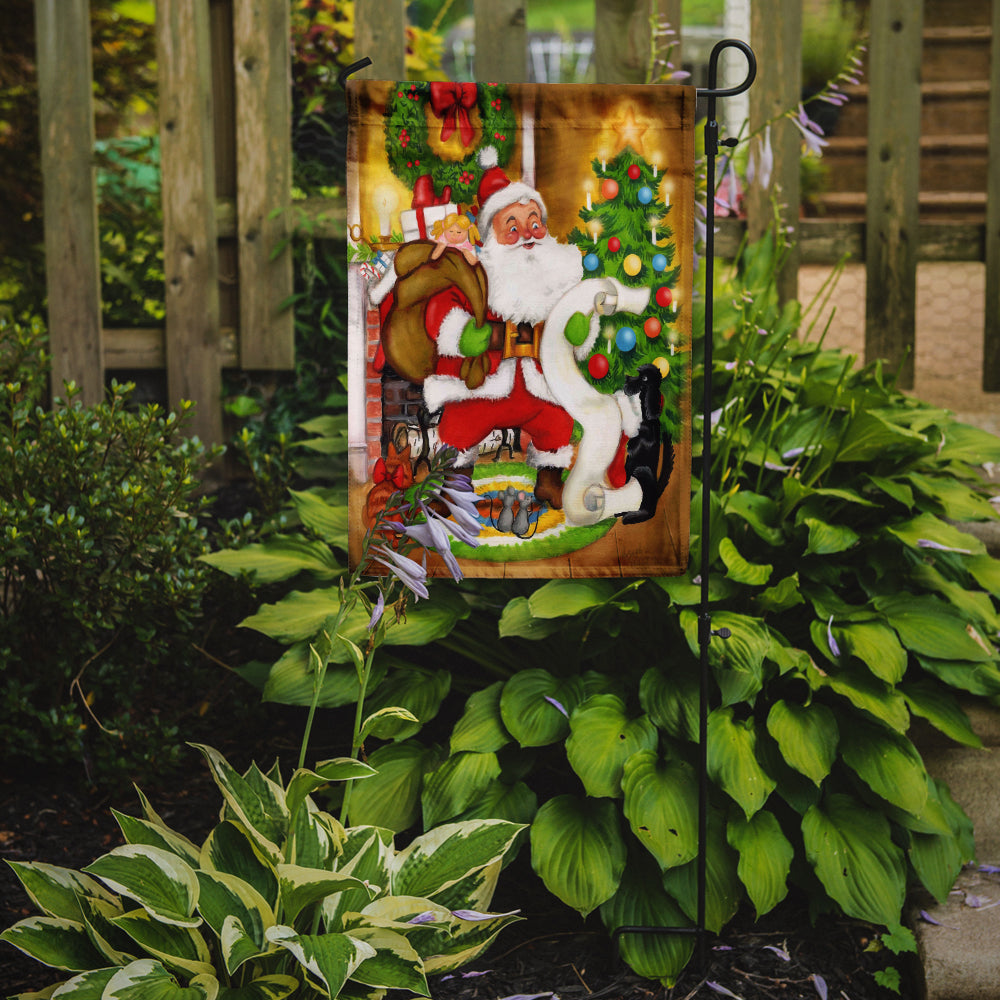 Santa Claus Let Me Check My List Garden Flag Mailbox Decorative Yard Banner Outside Patio Artwork for Flower Beds, Garden Size, Multicolor