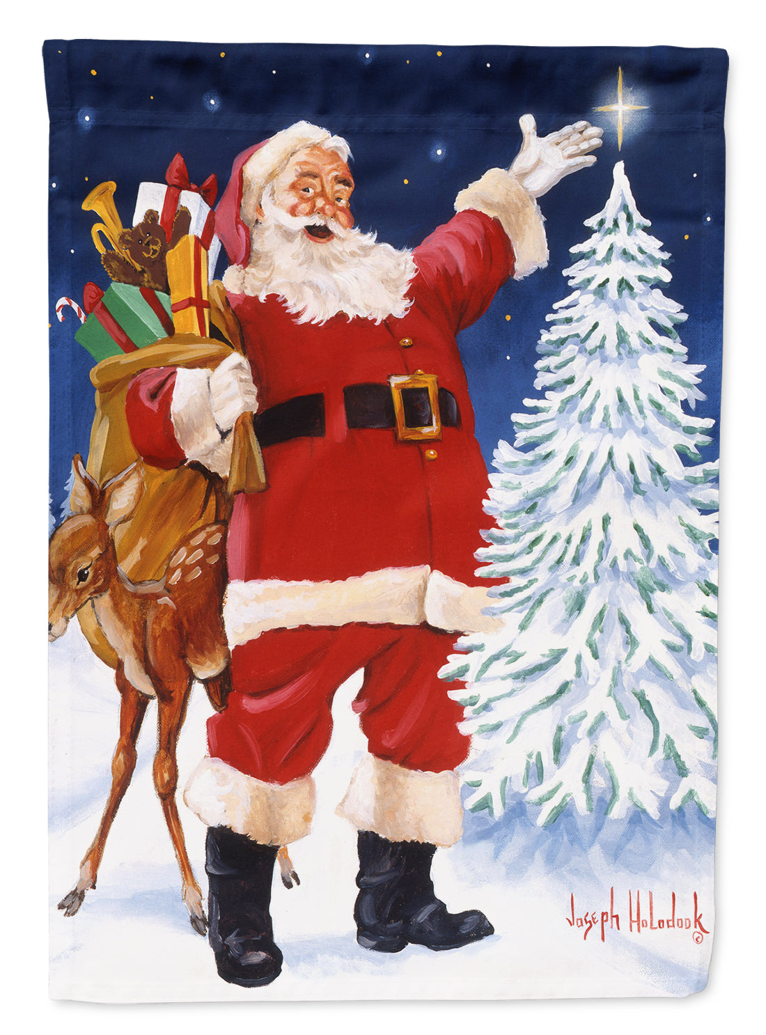 Santa Claus Star Bright Garden Flag Mailbox Decorative Yard Banner Outside Patio Artwork for Flower Beds, Garden Size, Multicolor