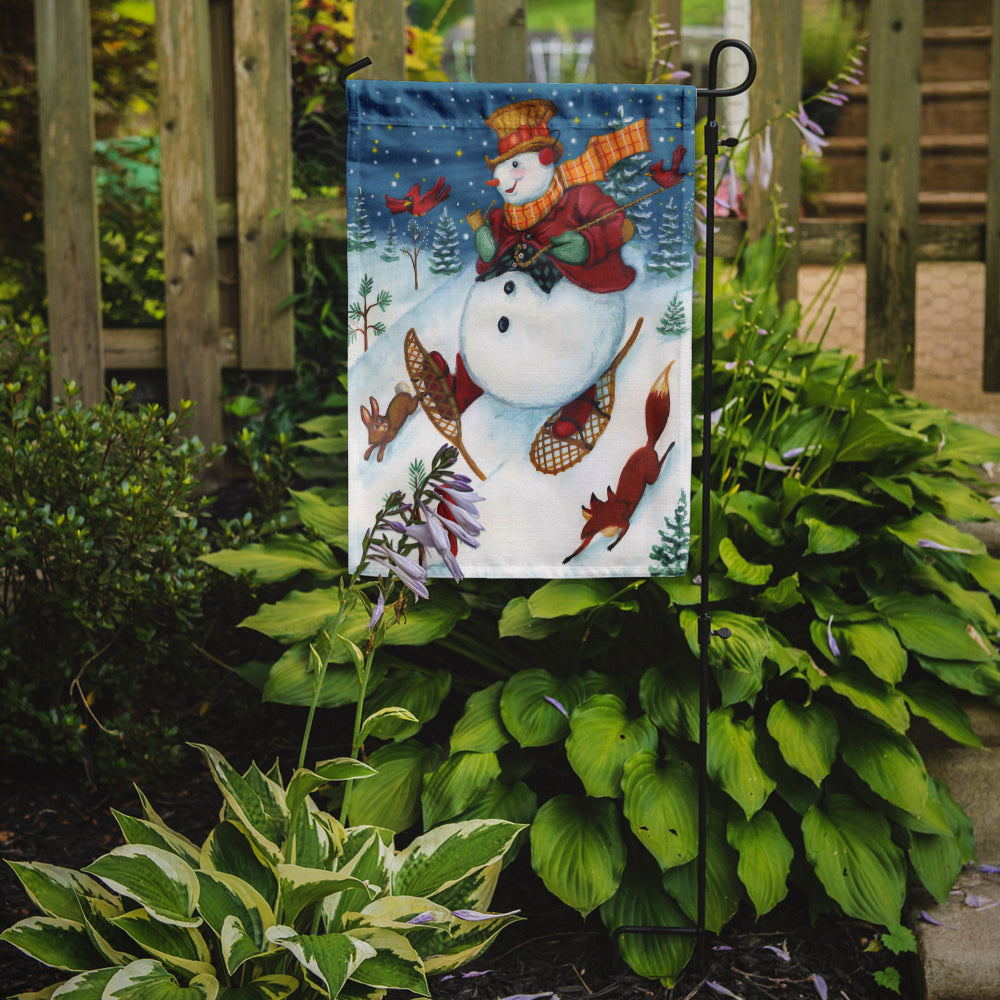 Snowman Snow Shooin Garden Flag Mailbox Decorative Yard Banner Outside Patio Artwork for Flower Beds, Garden Size, Multicolor