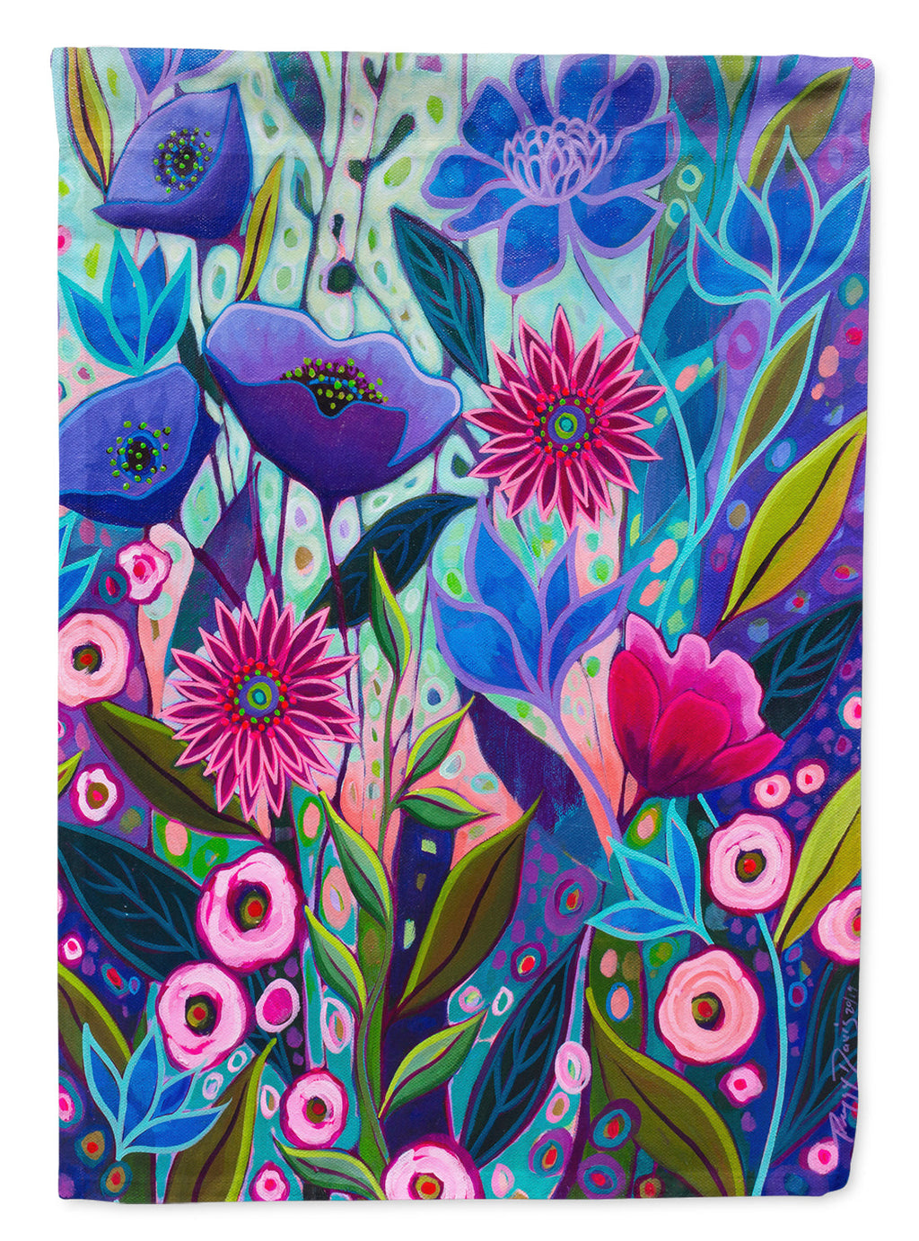 Purple Blossoms II Flowers Garden Flag Mailbox Decorative Yard Banner Outside Patio Artwork for Flower Beds, Garden Size, Multicolor