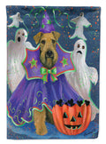 Airedale Boo Hoo Halloween Garden Flag Mailbox Decorative Yard Banner Outside Patio Artwork for Flower Beds, Garden Size, Multicolor