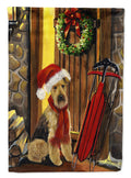 Airedale Welcome Home Christmas Garden Flag Mailbox Decorative Yard Banner Outside Patio Artwork for Flower Beds, Garden Size, Multicolor