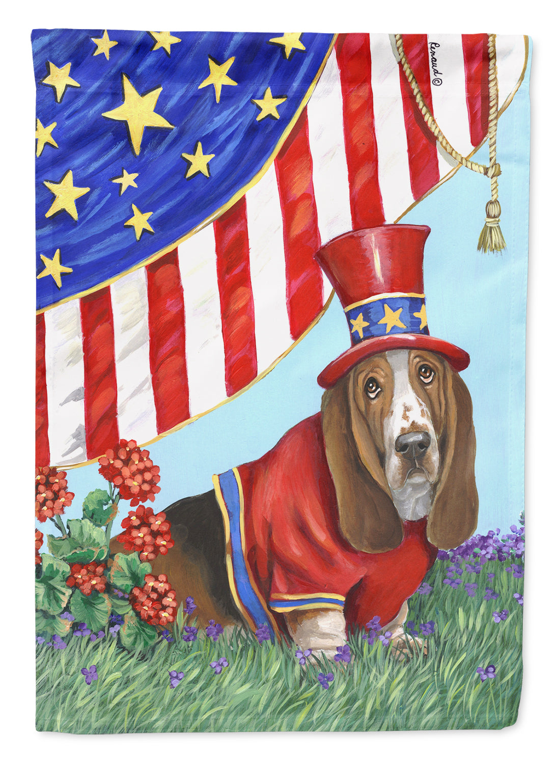 Basset Hound USA Garden Flag Mailbox Decorative Yard Banner Outside Patio Artwork for Flower Beds, Garden Size, Multicolor
