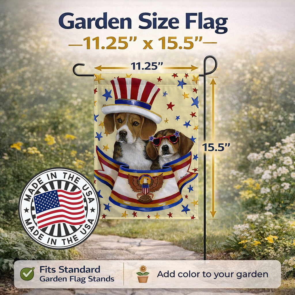 Beagle USA Garden Flag Mailbox Decorative Yard Banner Outside Patio Artwork for Flower Beds, Garden Size, Multicolor