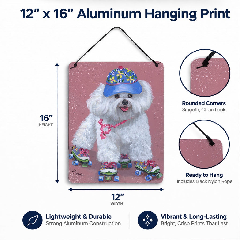 Bichon Frise Girls do it Better Wall or Door Hanging Prints Aluminum Metal Sign Kitchen Wall Bar Bathroom Plaque Home Decor Front Door Plaque, 12x16, Multicolor