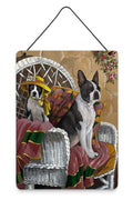 Boston Terrier Patio Gems Wall or Door Hanging Prints Aluminum Metal Sign Kitchen Wall Bar Bathroom Plaque Home Decor Front Door Plaque, 12x16, Multicolor