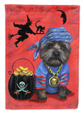 Cairn Terrier Black Pirate Halloween Garden Flag Mailbox Decorative Yard Banner Outside Patio Artwork for Flower Beds, Garden Size, Multicolor