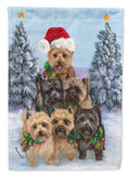 Cairn Terrier Christmas Family Tree Garden Flag Mailbox Decorative Yard Banner Outside Patio Artwork for Flower Beds, Garden Size, Multicolor