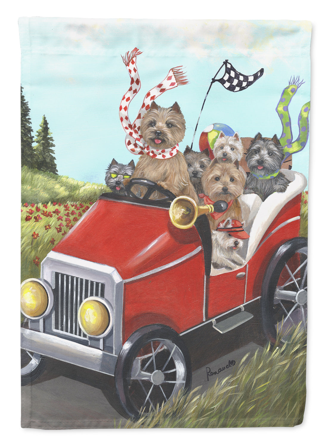 Cairn Terrier On the Move Garden Flag Mailbox Decorative Yard Banner Outside Patio Artwork for Flower Beds, Garden Size, Multicolor