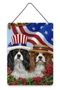 Cavalier Spaniel USA Wall or Door Hanging Prints Aluminum Metal Sign Kitchen Wall Bar Bathroom Plaque Home Decor Front Door Plaque, 12x16, Multicolor