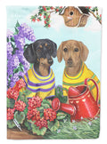 Dachshund Blooms Garden Flag Mailbox Decorative Yard Banner Outside Patio Artwork for Flower Beds, Garden Size, Multicolor