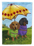 Dachshund Hot Doggies Garden Flag Mailbox Decorative Yard Banner Outside Patio Artwork for Flower Beds, Garden Size, Multicolor