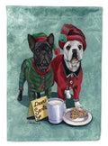 French Bulldog Christmas PJs Garden Flag Mailbox Decorative Yard Banner Outside Patio Artwork for Flower Beds, Garden Size, Multicolor