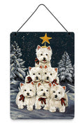 Westie Christmas Family Tree Wall or Door Hanging Prints Aluminum Metal Sign Kitchen Wall Bar Bathroom Plaque Home Decor Front Door Plaque, 12x16, Multicolor