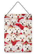 Westie Christmas a Plenty Wall or Door Hanging Prints Aluminum Metal Sign Kitchen Wall Bar Bathroom Plaque Home Decor Front Door Plaque, 12x16, Multicolor