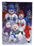 Westie Snowpeople Garden Flag Mailbox Decorative Yard Banner Outside Patio Artwork for Flower Beds, Garden Size, Multicolor