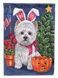 Westie for All Seasons Garden Flag Mailbox Decorative Yard Banner Outside Patio Artwork for Flower Beds, Garden Size, Multicolor