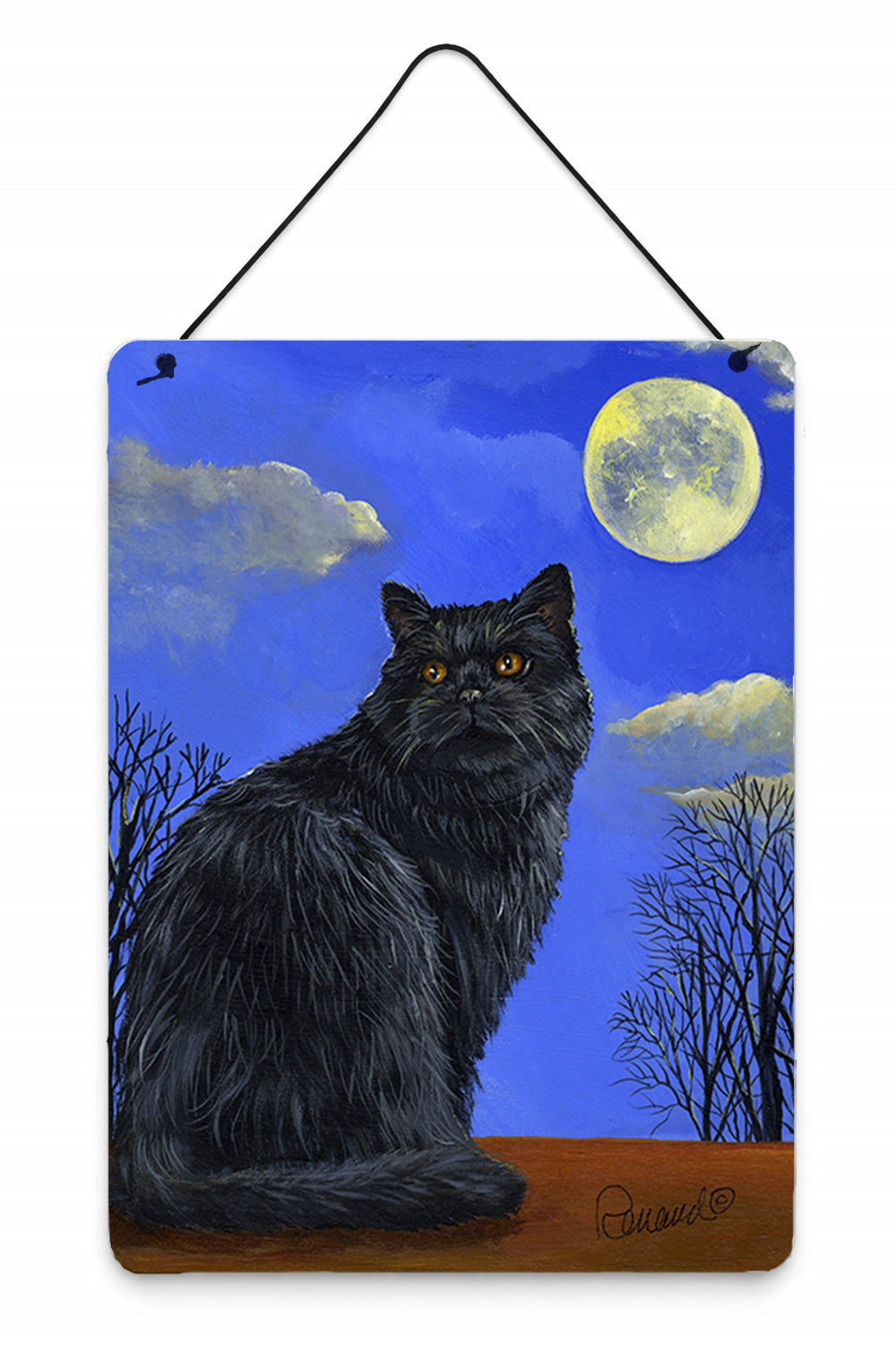 Black Cat Hocus Pocus Halloween Wall or Door Hanging Prints Aluminum Metal Sign Kitchen Wall Bar Bathroom Plaque Home Decor Front Door Plaque, 12x16, Multicolor