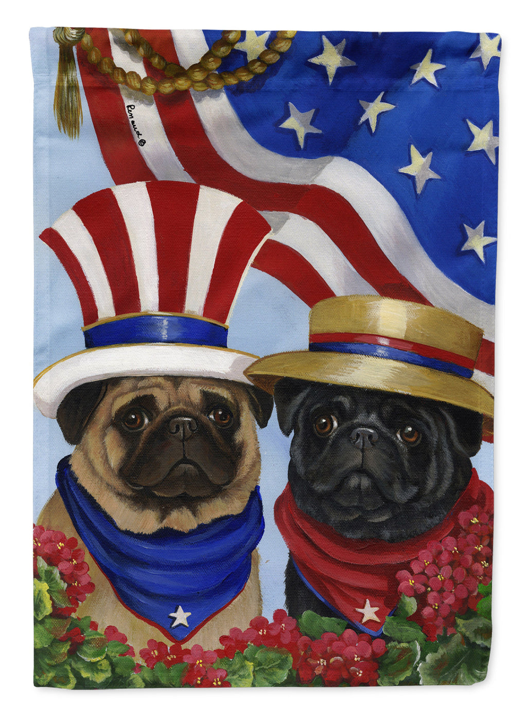 Pug USA Garden Flag Mailbox Decorative Yard Banner Outside Patio Artwork for Flower Beds, Garden Size, Multicolor