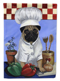 Pug Veggie Chef Garden Flag Mailbox Decorative Yard Banner Outside Patio Artwork for Flower Beds, Garden Size, Multicolor