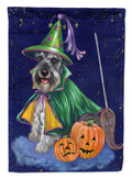 Schnauzer Halloween Good Witch Garden Flag Mailbox Decorative Yard Banner Outside Patio Artwork for Flower Beds, Garden Size, Multicolor