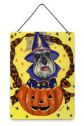 Schnauzer Halloween Wall or Door Hanging Prints Aluminum Metal Sign Kitchen Wall Bar Bathroom Plaque Home Decor Front Door Plaque, 12x16, Multicolor