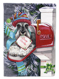 Schnauzer Christmas Letter to Santa Garden Flag Mailbox Decorative Yard Banner Outside Patio Artwork for Flower Beds, Garden Size, Multicolor