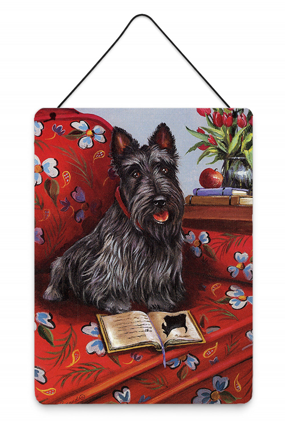 Scottie Lil Einstein Wall or Door Hanging Prints Aluminum Metal Sign Kitchen Wall Bar Bathroom Plaque Home Decor Front Door Plaque, 12x16, Multicolor