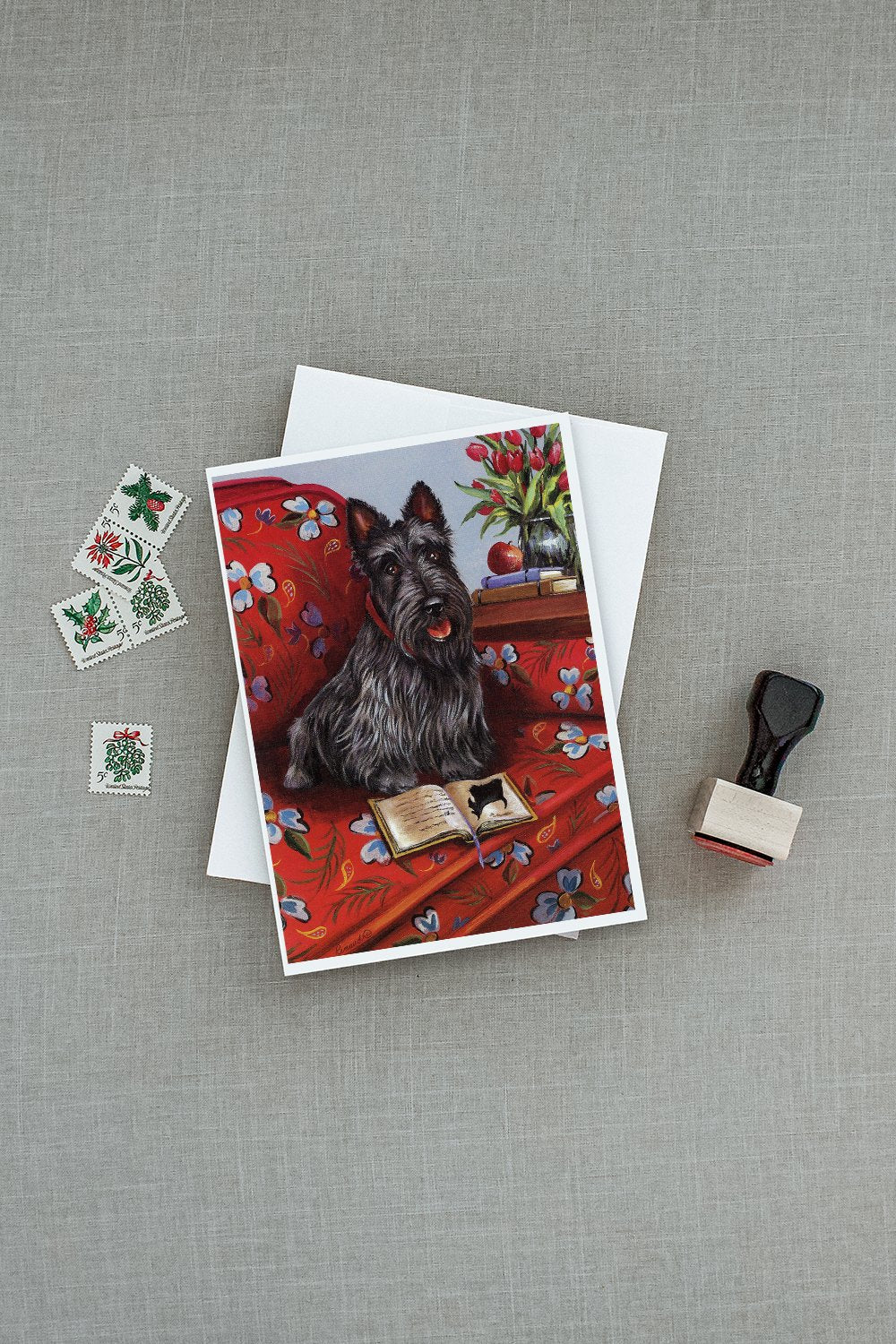 Scottie Lil Einstein Greeting Cards Pack of 8 Blank Cards with Envelopes Whimsical A7 Size 5x7