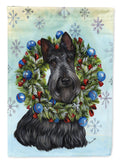 Scottie Christmas Snowflake Garden Flag Mailbox Decorative Yard Banner Outside Patio Artwork for Flower Beds, Garden Size, Multicolor