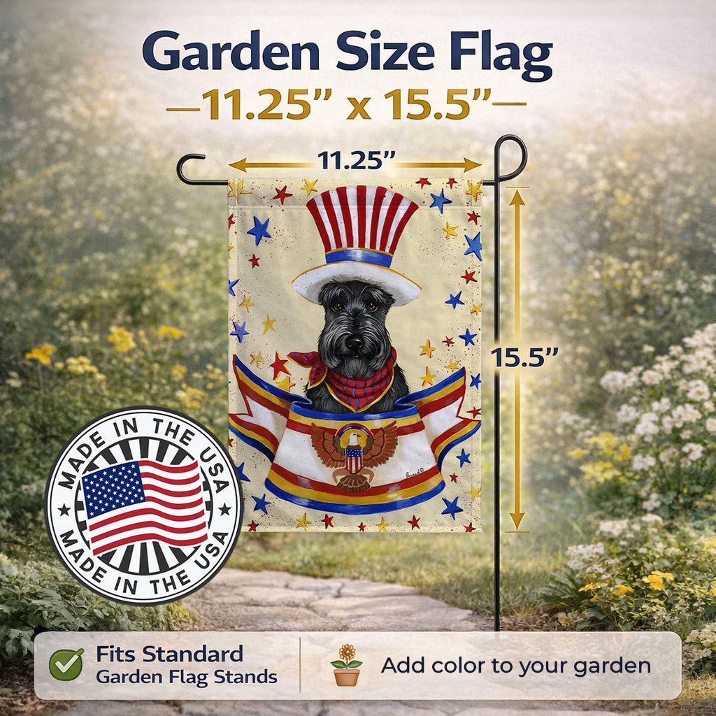 Scottie USA Garden Flag Mailbox Decorative Yard Banner Outside Patio Artwork for Flower Beds, Garden Size, Multicolor