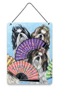 Shih Tzu Top Fans Wall or Door Hanging Prints Aluminum Metal Sign Kitchen Wall Bar Bathroom Plaque Home Decor Front Door Plaque, 12x16, Multicolor
