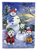 Westie Holiay Snowballs Garden Flag Mailbox Decorative Yard Banner Outside Patio Artwork for Flower Beds, Garden Size, Multicolor